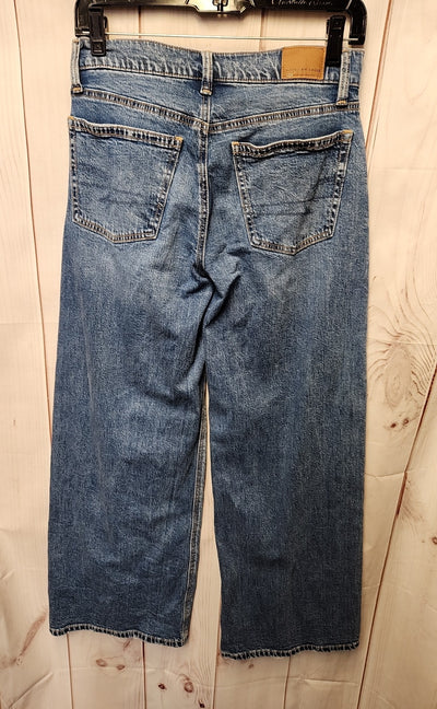American Eagle Women's Size 24 (00) Blue Jeans Low Rise Ultra Wide Leg