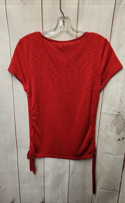 INC Women's Size M Red Short Sleeve Top