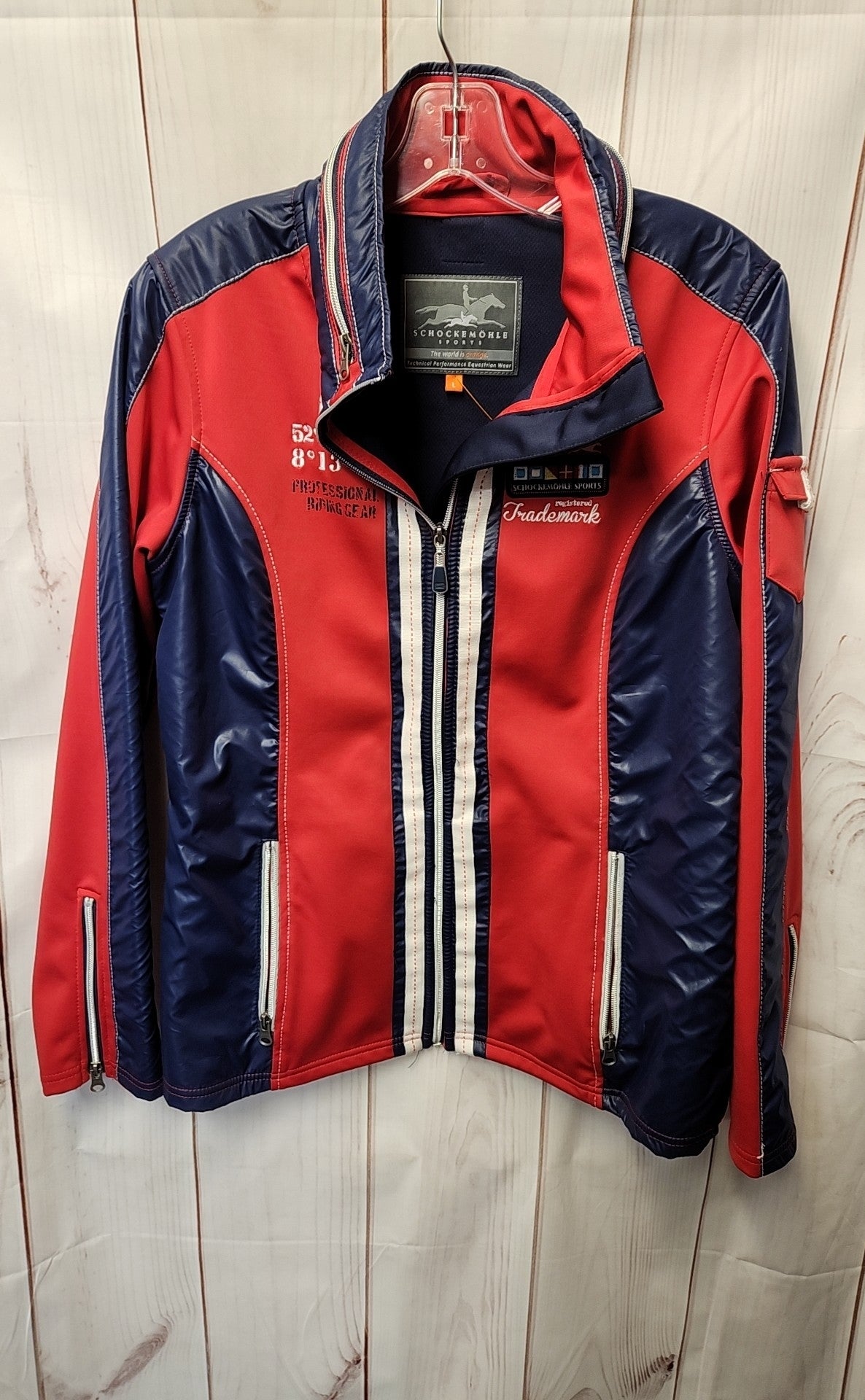 Schockemohle Sports Women's Size L Red & Blue Jacket