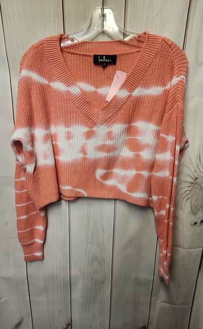 Lulus Women's Size S Pink & White Sweater