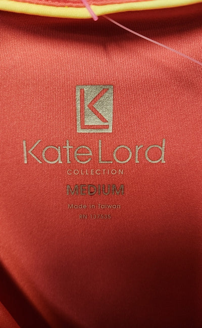 Kate Lord Women's Size M Pink Short Sleeve Top