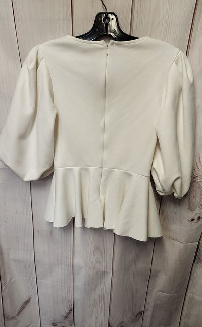CQ by CQ Women's Size S White Short Sleeve Top