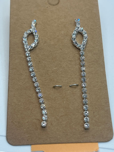 Vintage Crystal Rhinestone dangle Drop Earrings