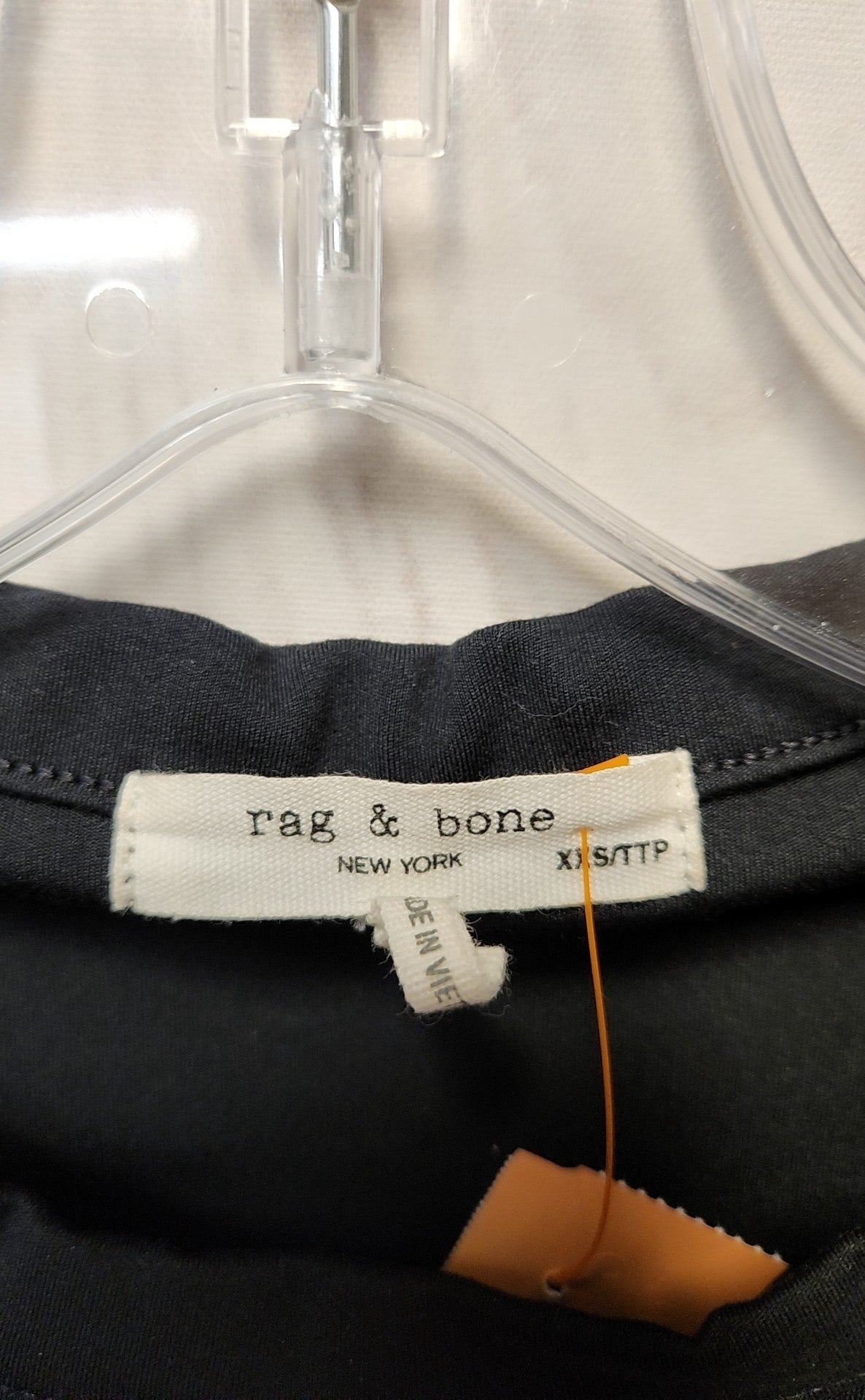 Rag & Bone Women's Size XXS Black Short Sleeve Top
