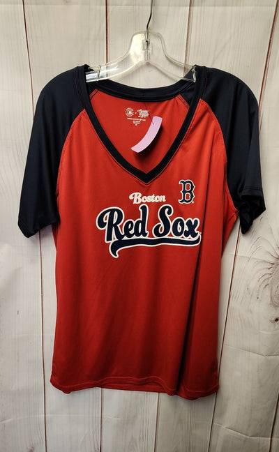 Red Sox Women's Size 2X Red Short Sleeve Top