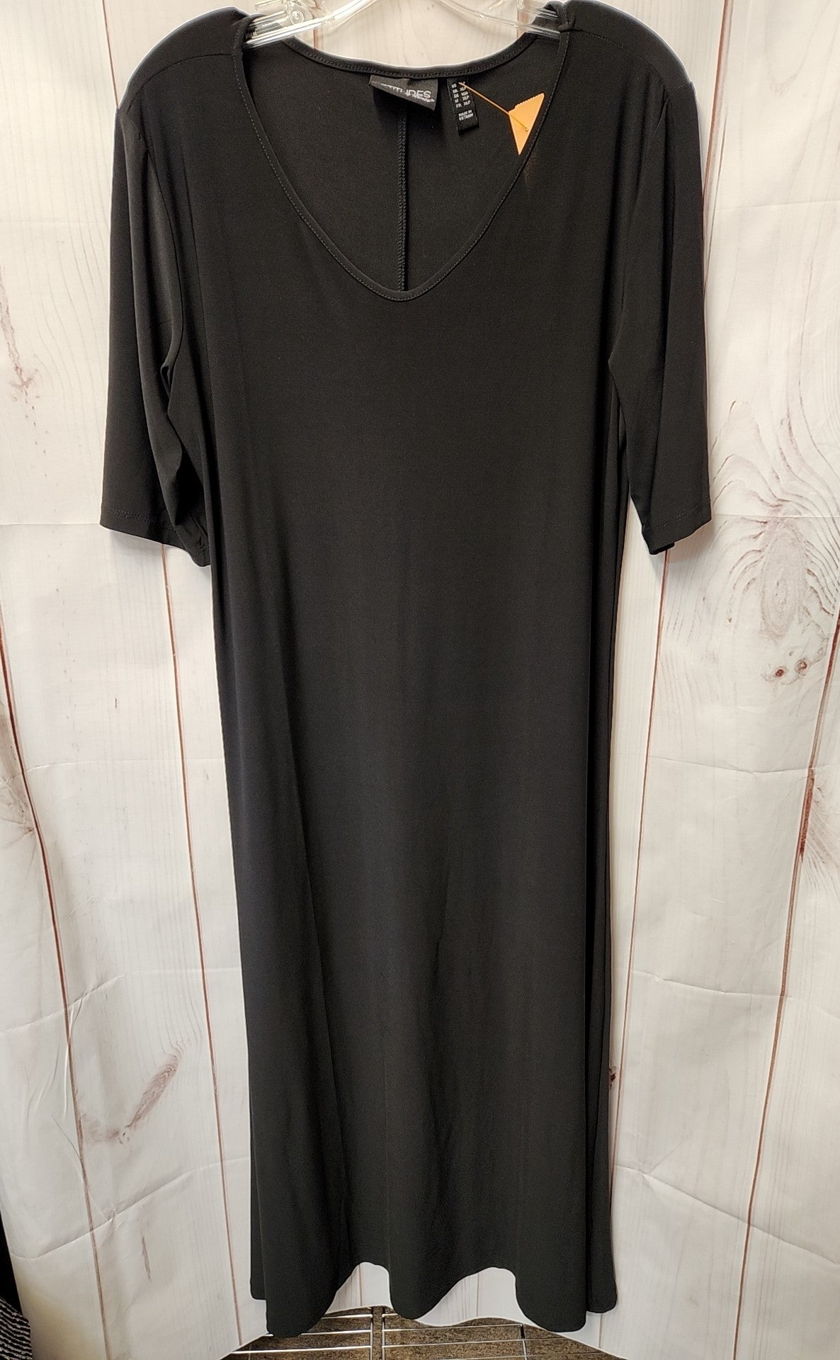 Attitudes Women's Size L Petite Black Dress
