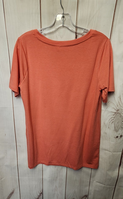 Zenana Women's Size L Pink Short Sleeve Top