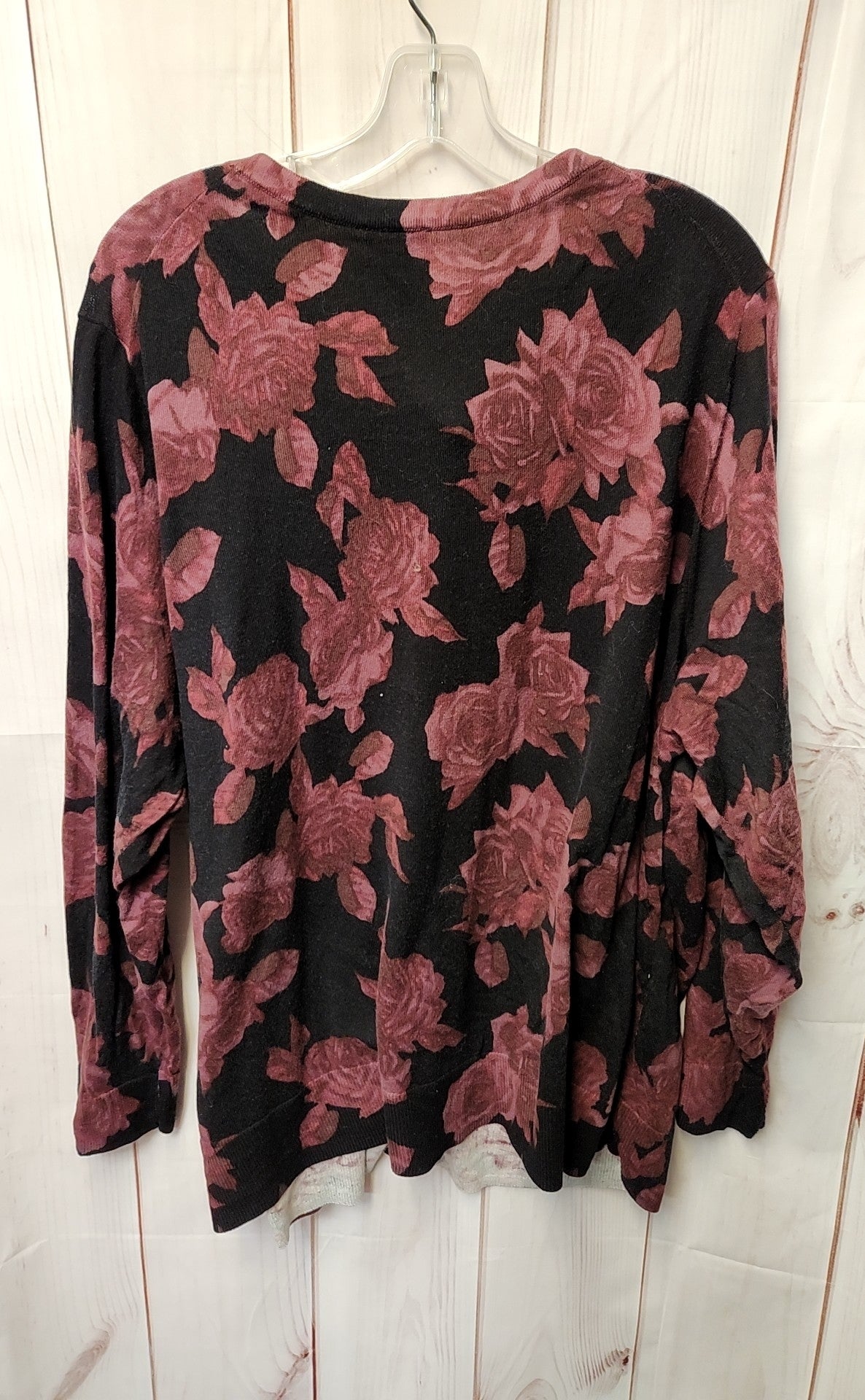 Torrid Women's Size 3 Black & Red Floral Cardigan