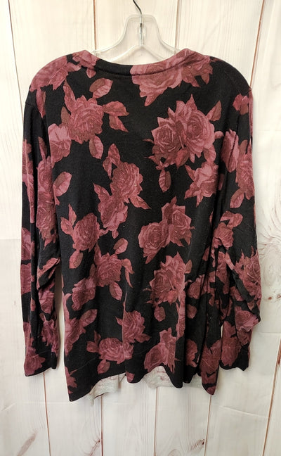 Torrid Women's Size 3 Black & Red Floral Cardigan