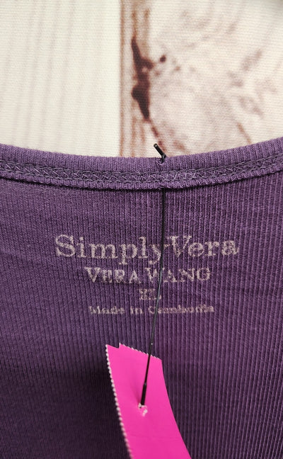 Simply Vera Women's Size XL Purple Sleeveless Top