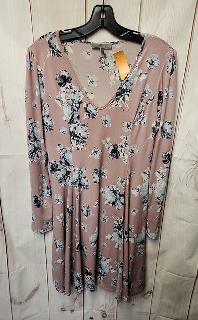Mia & Tess Women's Size L Pink Floral Dress