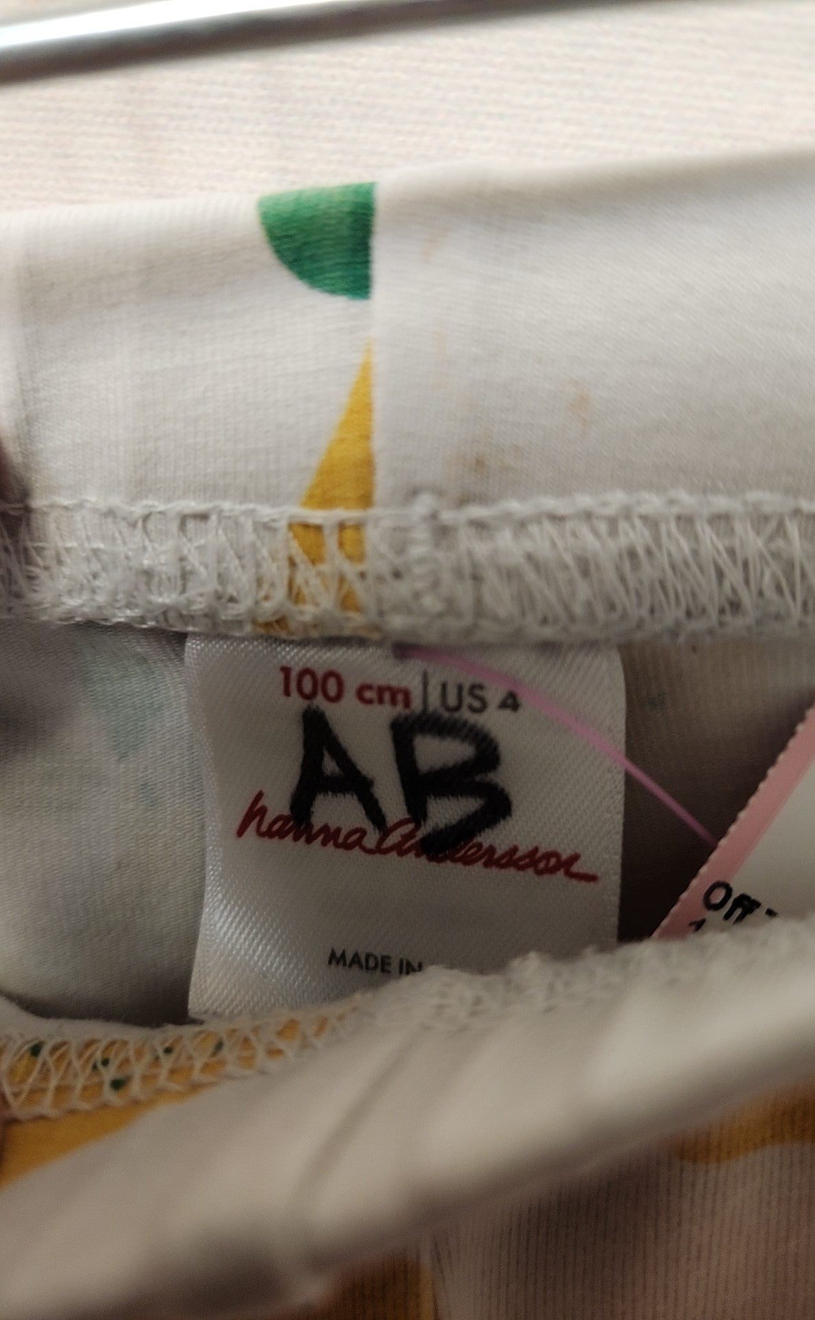 Hanna Andersson Girl's Size 4 White & Yellow Shorts