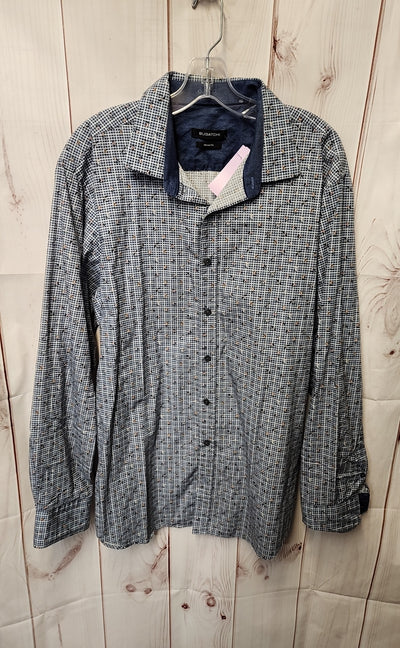 Bugatchi Men's Size XL Blue Shirt