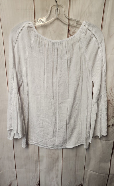 Counterparts Women's Size S White 3/4 Sleeve Top