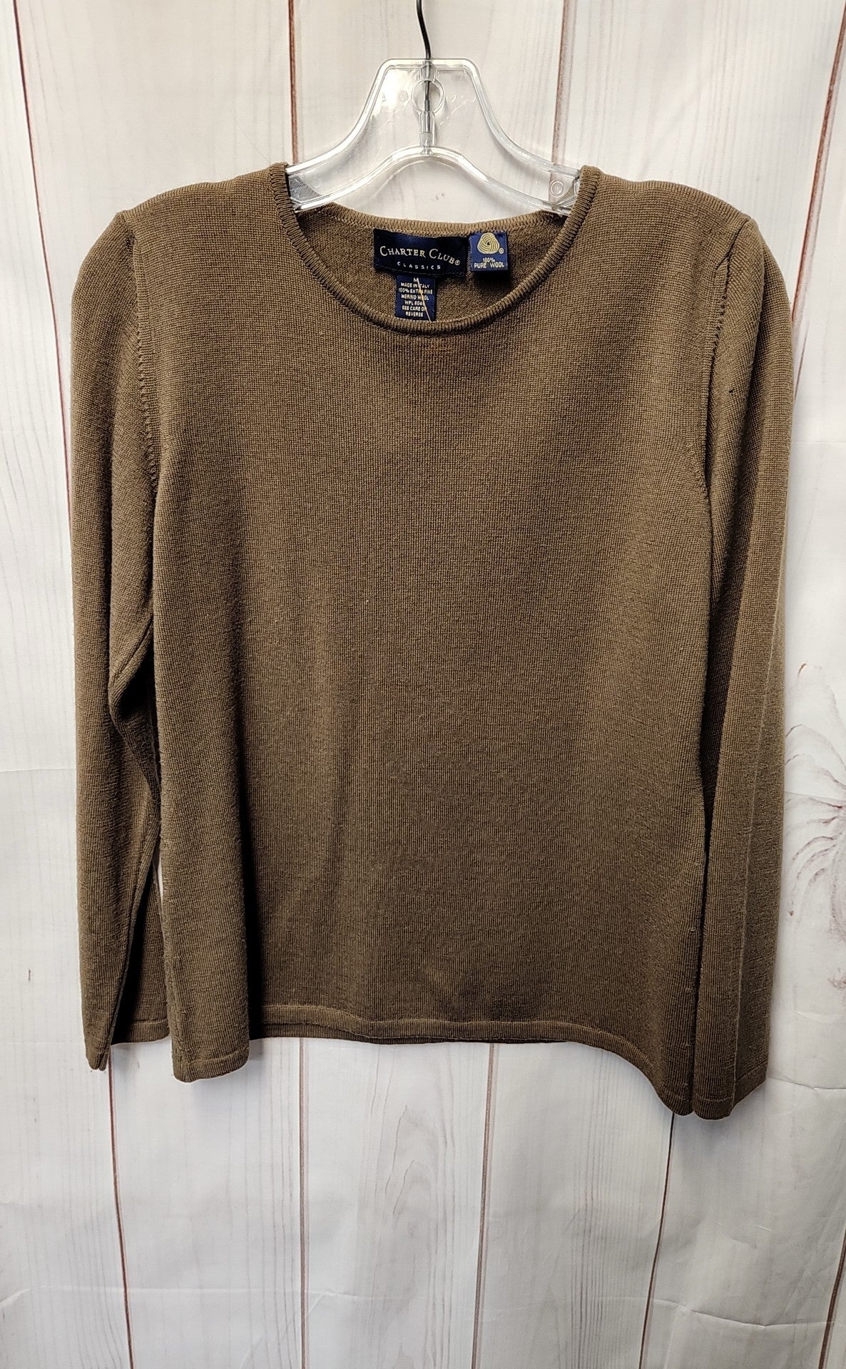 Charter Club Women's Size M Brown Wool Sweater