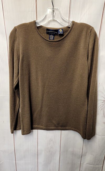 Charter Club Women's Size M Brown Wool Sweater