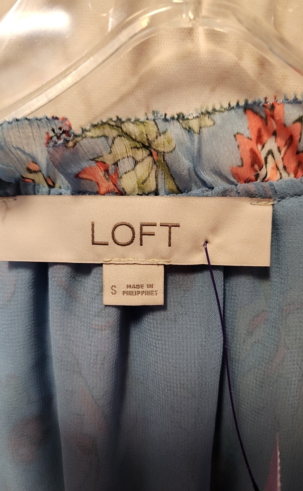 Loft Women's Size S Blue Floral Dress
