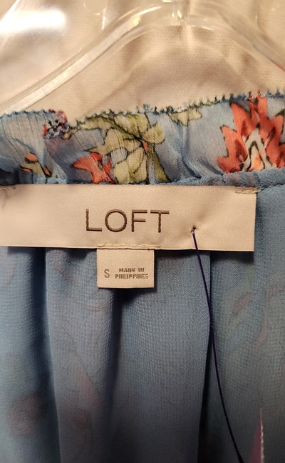 Loft Women's Size S Blue Floral Dress