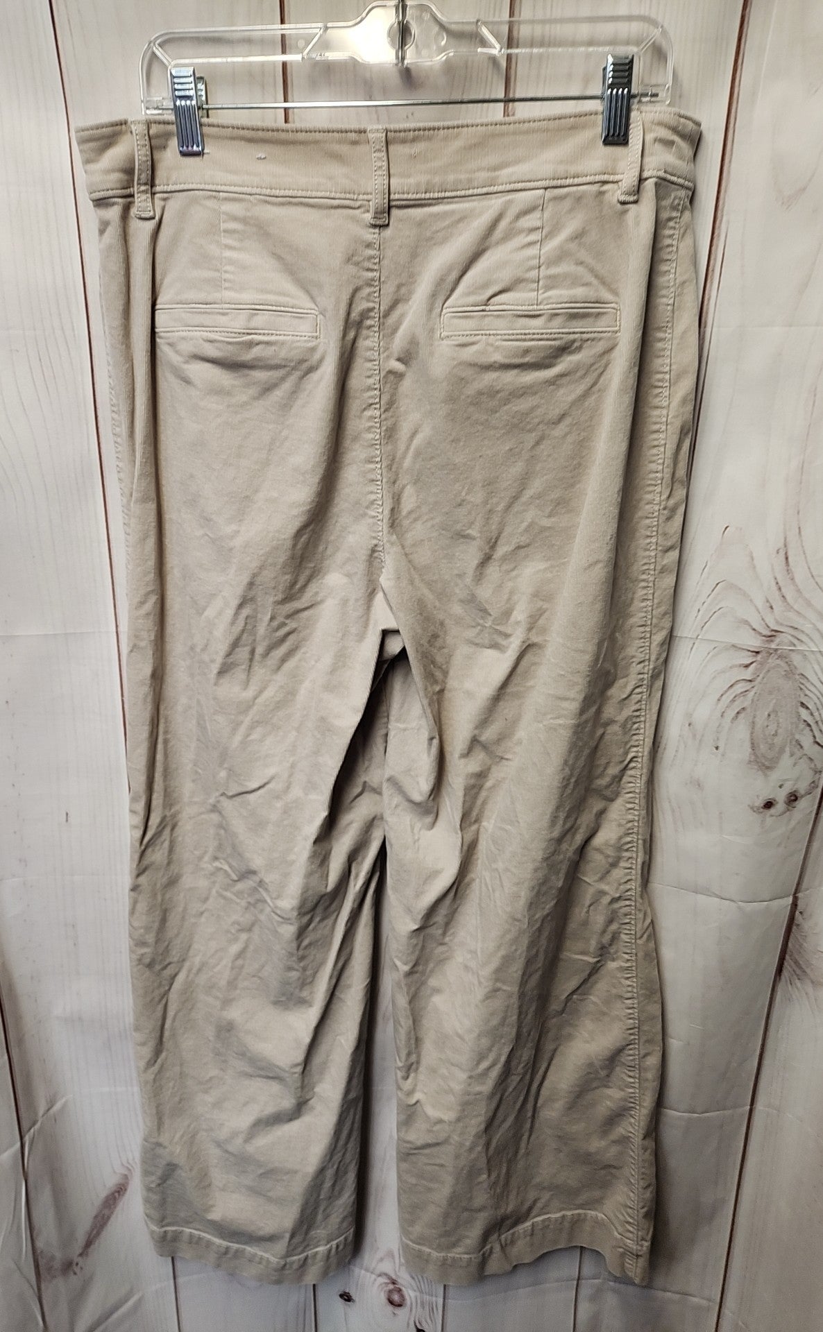 Loft Women's Size 10 Beige Corduroy Pants The Palmer Wide Leg