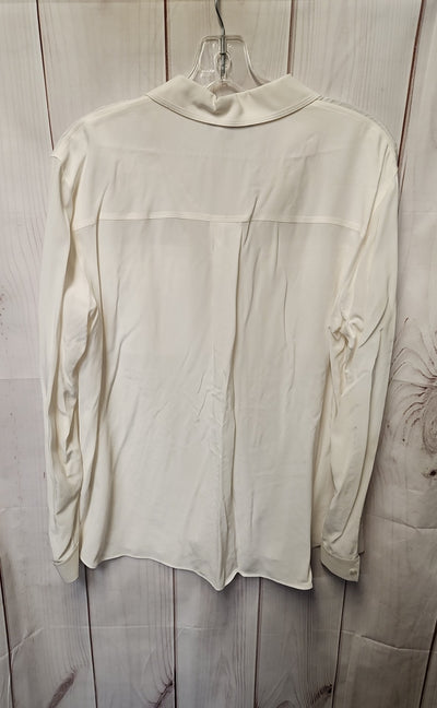 Lafayette 148 Women's Size M White Long Sleeve Top