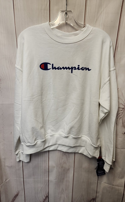 Champion Women's Size M White Sweatshirt