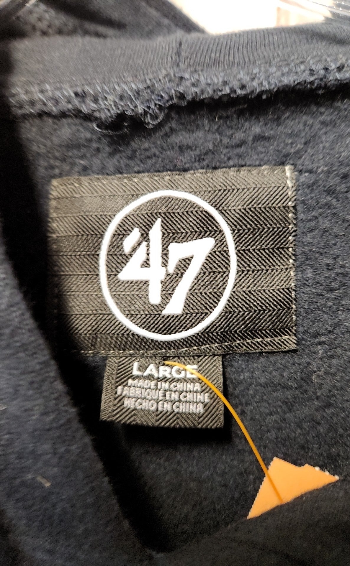 New England Patriots NFL 47  Men's Size L Navy Hooded Sweatshirt