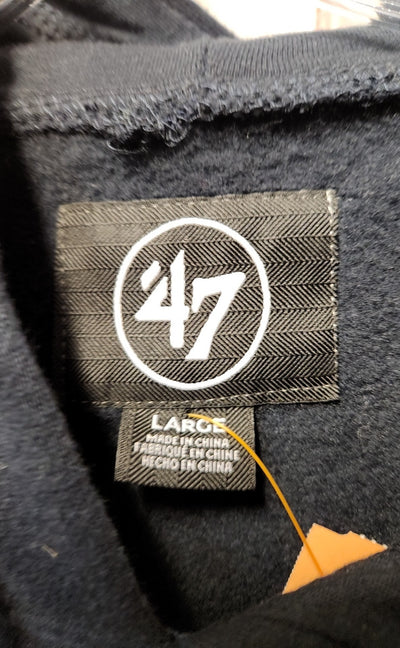 New England Patriots NFL 47  Men's Size L Navy Hooded Sweatshirt