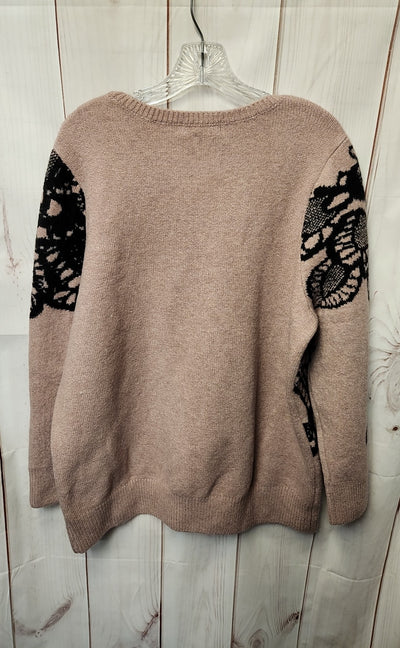 NWT Liz Claiborne Women's Size XL Pink Floral Sweater