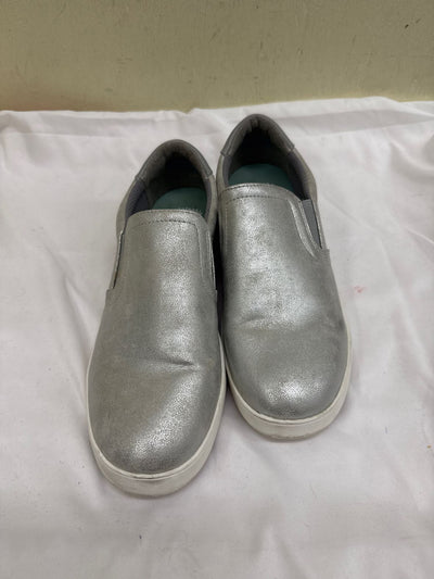 Dr Scholls Women's Size 8-1/2 Silver Flats Shoes