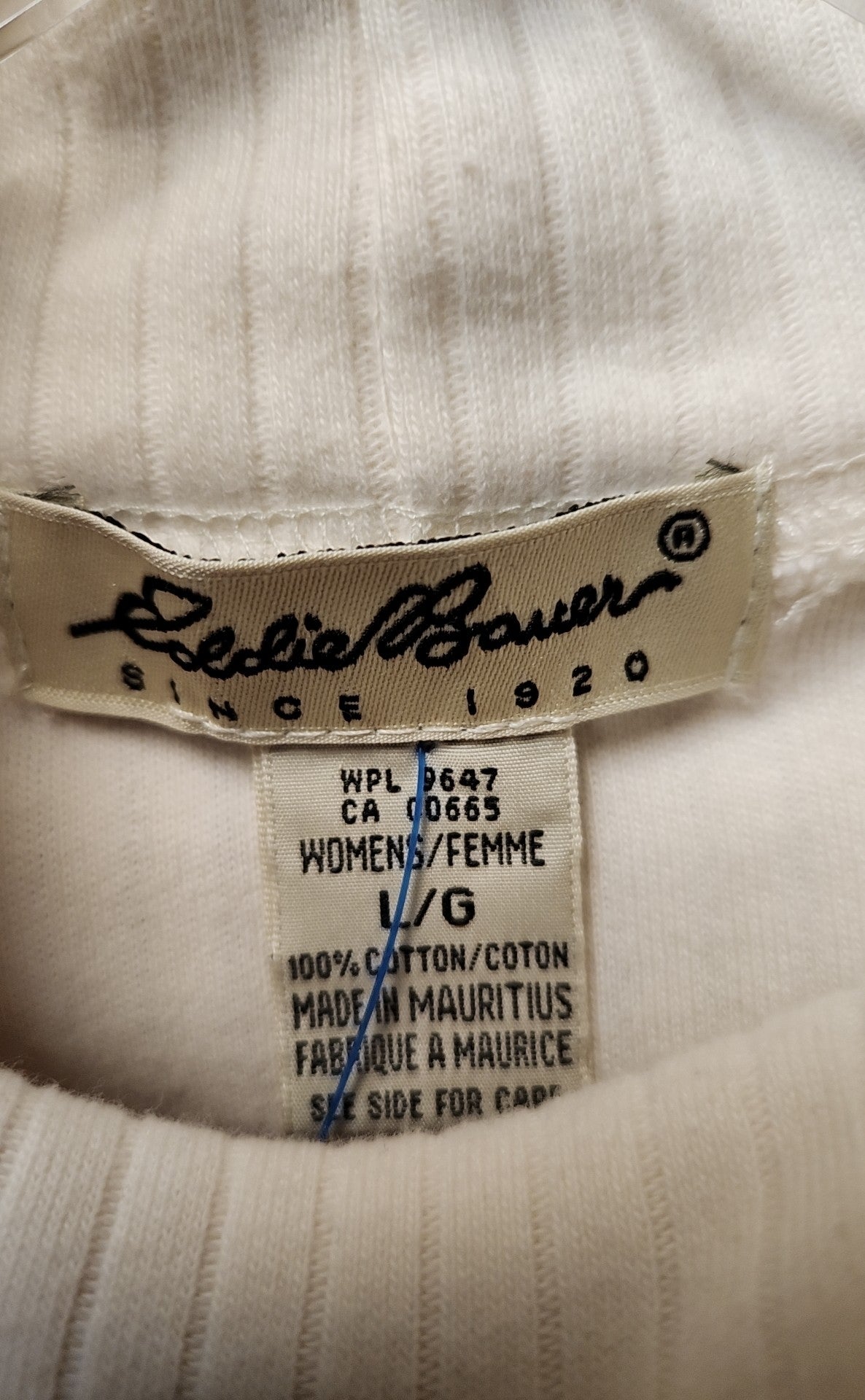 Eddie Bauer Women's Size L White Long Sleeve Top