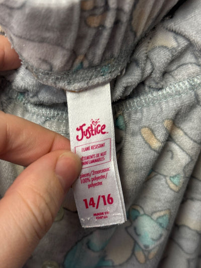 Justice Girl's Size 14/16 Gray PJ Bottoms