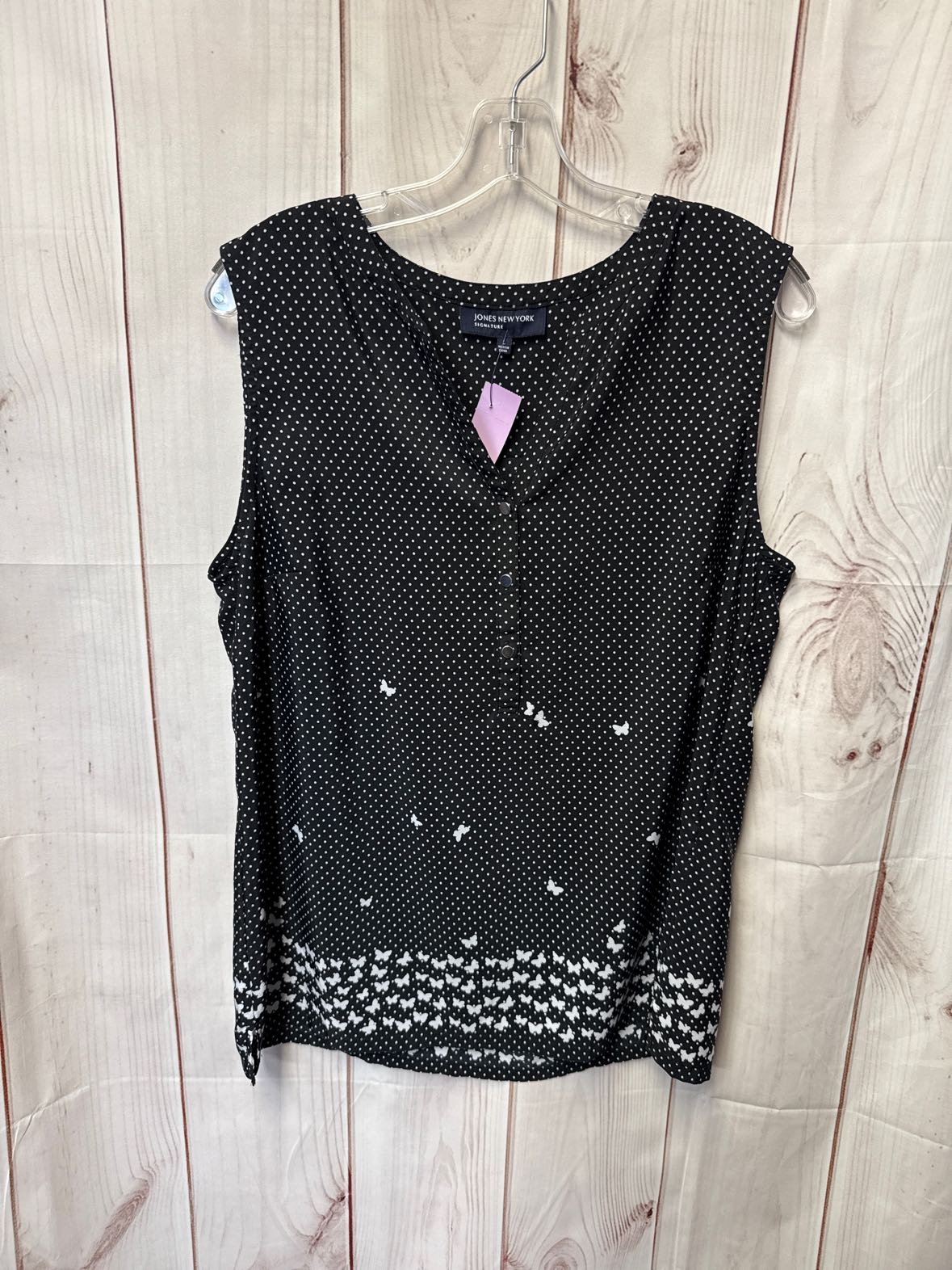 Jones New York Women's Size L Black Sleeveless Top