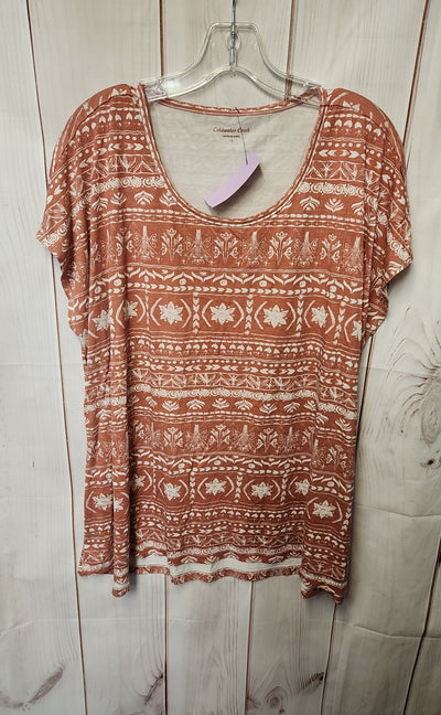 Coldwater Creek Women's Size 1X Red Short Sleeve Top