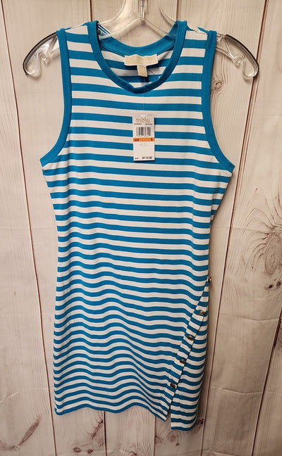 NWT Michael Kors Women's Size S White & Blue Dress