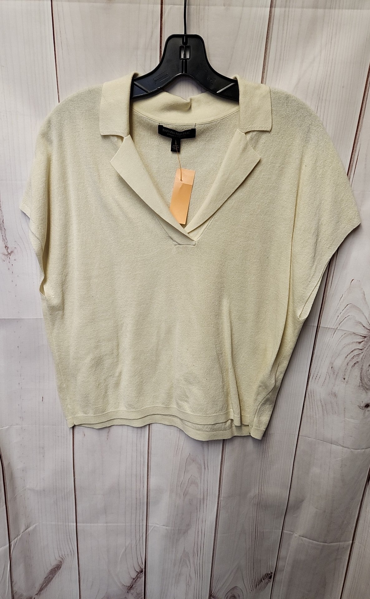 Banana Republic Women's Size S Cream Short Sleeve Top