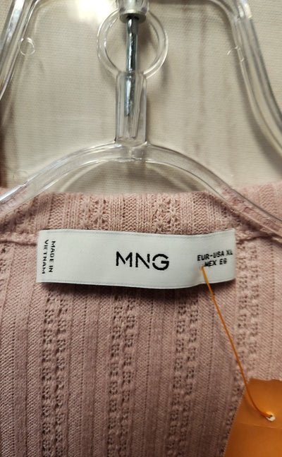 Mng Women's Size XL Pink Cardigan