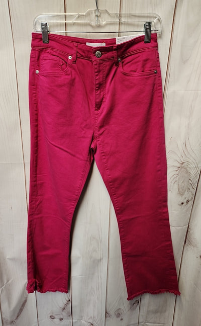 NWT Loft Women's Size 26 (1-2) Pink Jeans The Kick Crop