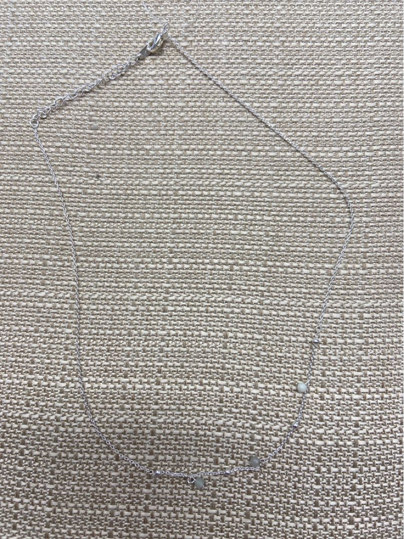 Silver Necklace Stamped LA CN