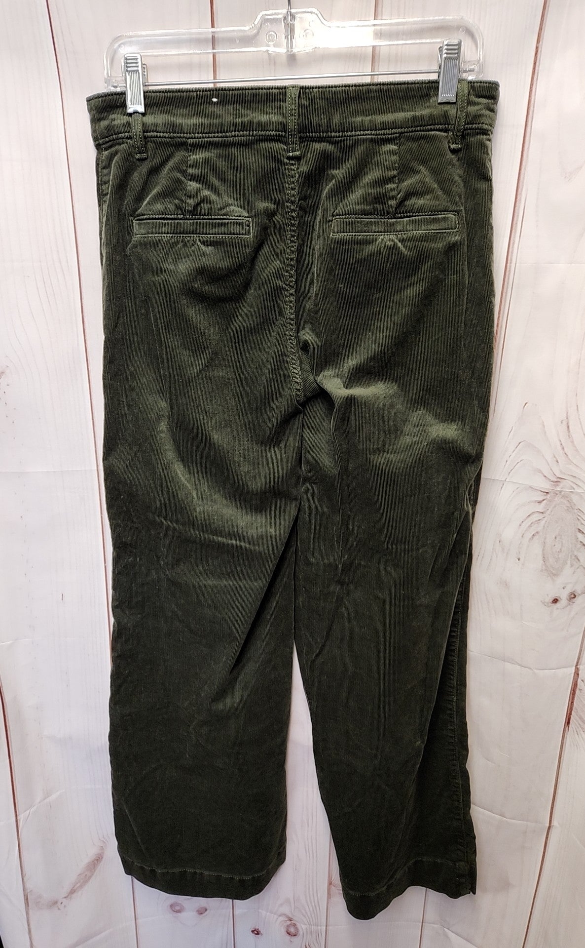 Loft Women's Size 4 Green Corduroy Pants The Palmer Wide Leg