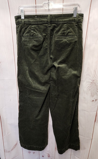 Loft Women's Size 4 Green Corduroy Pants The Palmer Wide Leg