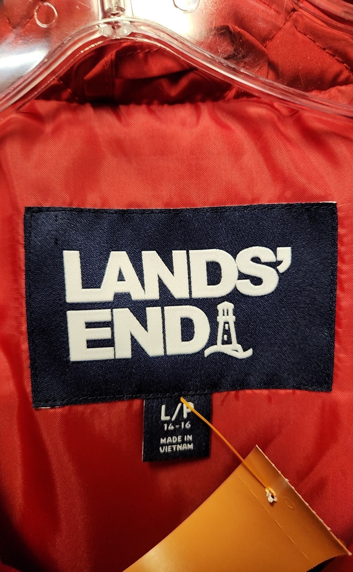 Lands End Women's Size L Petite Red Vest