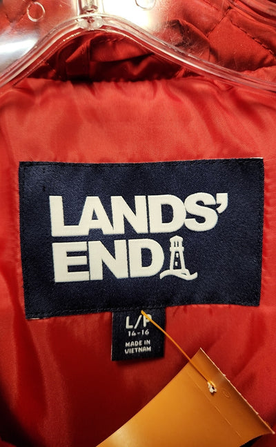 Lands End Women's Size L Petite Red Vest