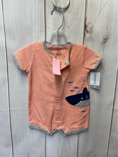 NWT Carters Girl's Size 3 Orange Romper