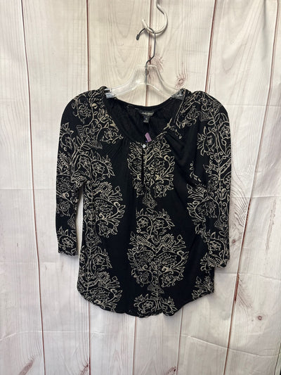 Lucky Brand Women's Size XS Black 3/4 Sleeve Top