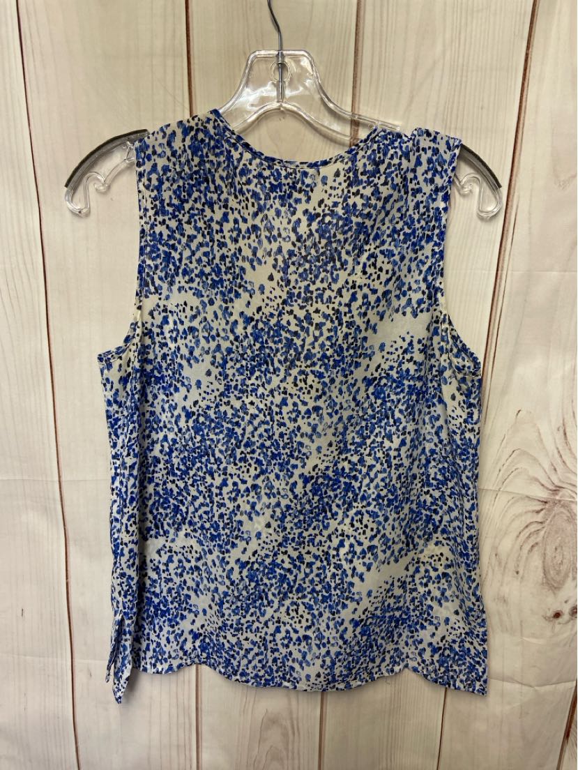 Sanctuary Women's Size XS White & Blue Sleeveless Top