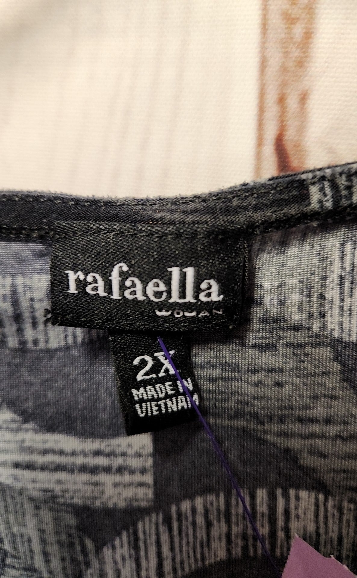 Rafaella Women's Size 2X Black Cold Shoulder Top