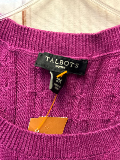 Talbots Women's Size 2X Purple Sweater