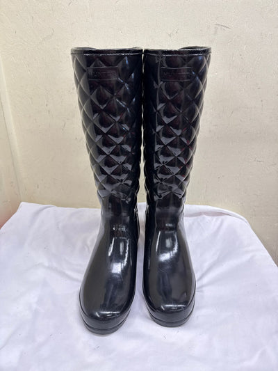 Hunter Women's Size 7 Black Boots Shoes