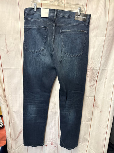 NWT Calvin Klein Men's Size 36x34 Blue Jeans Straight