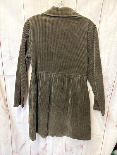 Studio Ease Women's Size 6 Olive Green Corduroy Dress